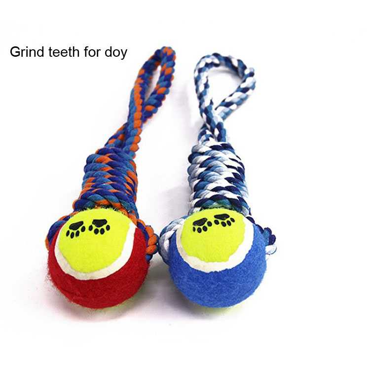 Pet Toys Bite Molar Different Size Cotton Dog Chew Rope Dog Toys Drawstring Cat Molar Bite Toy