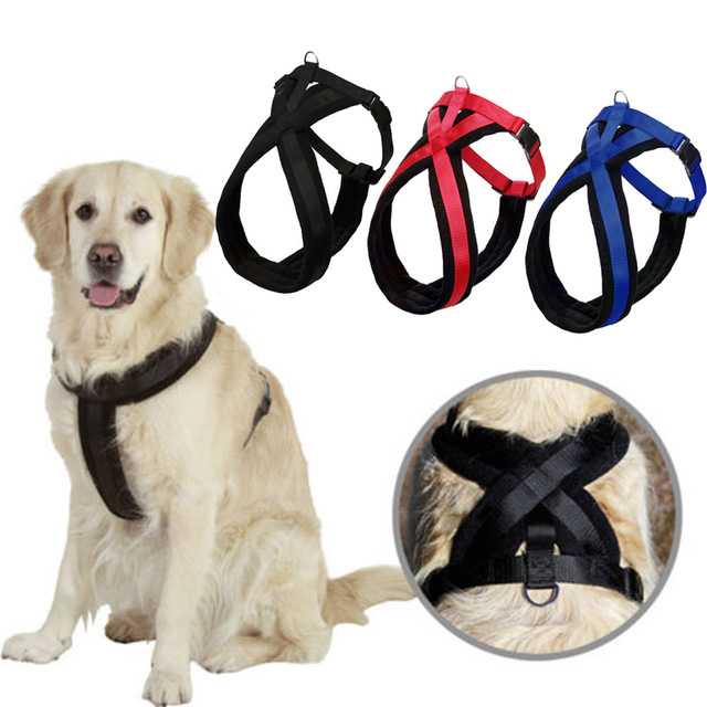 Pet Walking Touring Fleece Lined Dog Harness With Stocked Soft Comfort Nylon Webbing