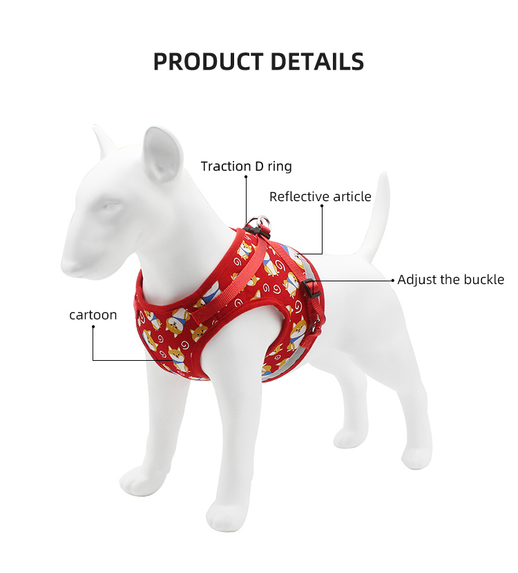 Pets Supplies Soft Reasonable Custom Dog Chest Strap Harness Set