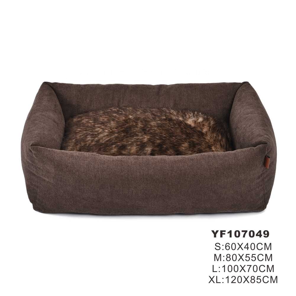 Petstar Warm Worsted Fabric Plush Long Fur Dog Pet Bed