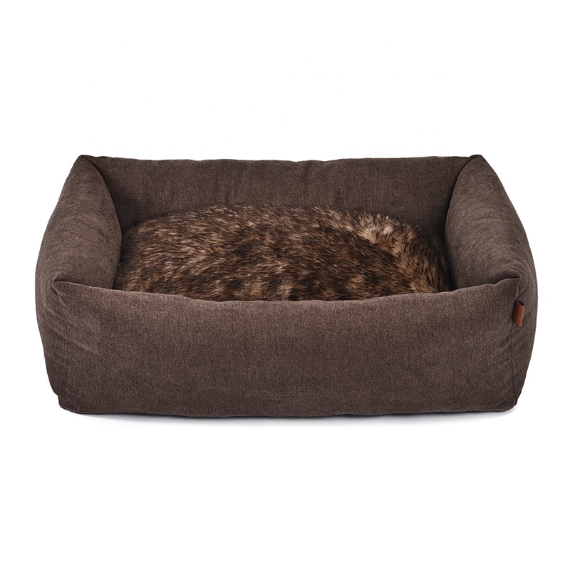 Petstar Warm Worsted Fabric Plush Long Fur Dog Pet Bed