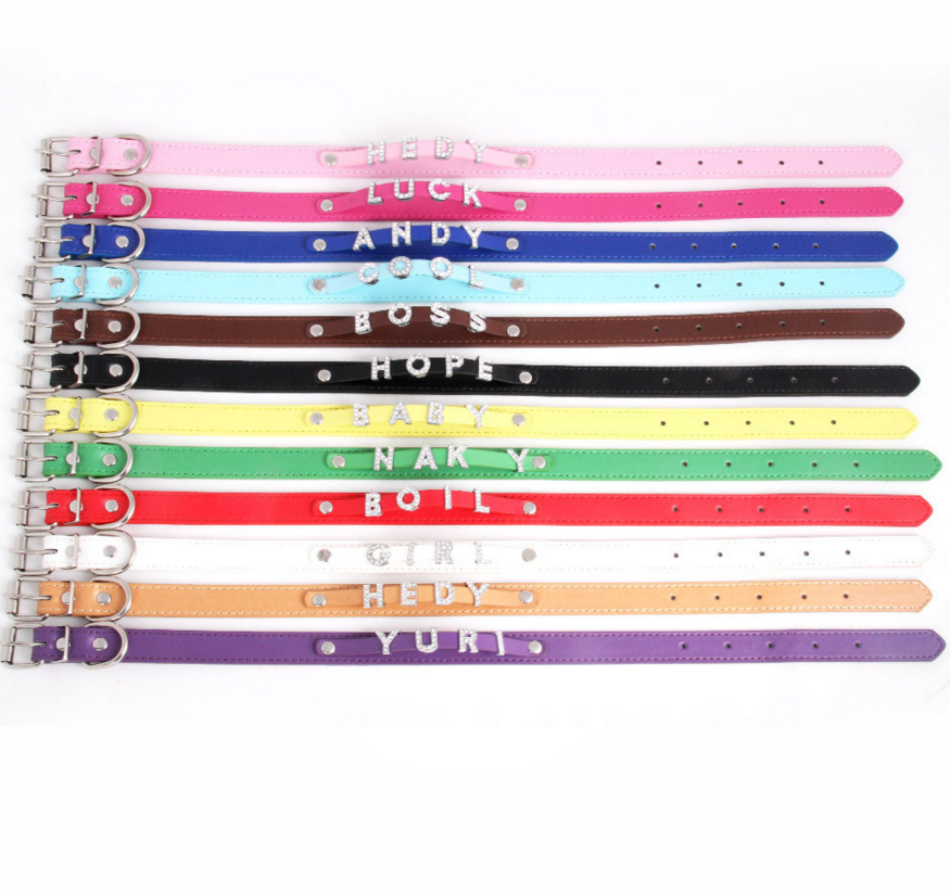 Plain Personalized Dog Name Collar 10mm Letters