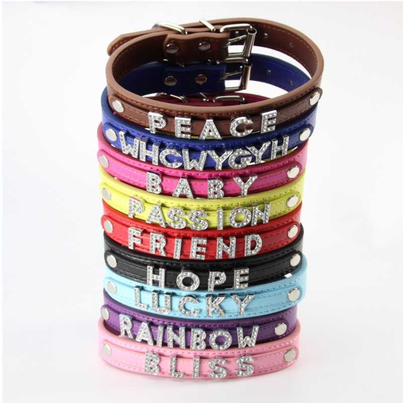 Plain Personalized Dog Name Collar 10mm Letters