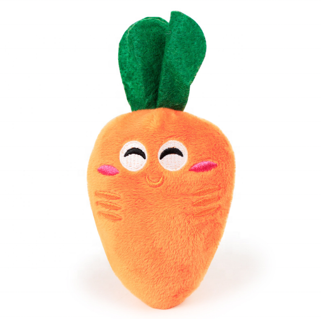 Plush Vocal Carrot Pet Toy