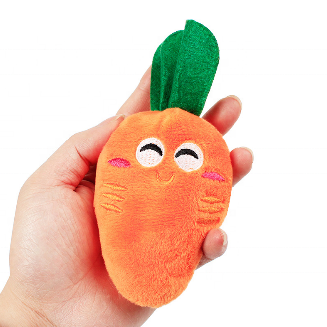 Plush Vocal Carrot Pet Toy