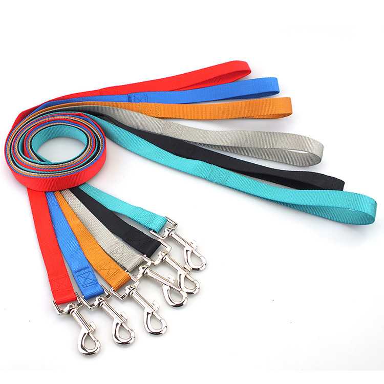 Polyester Dog Tracking Leash Plain Colors Nylon Pet Leash Customize Dog Leash