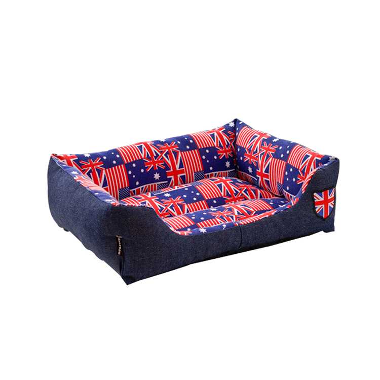 Printed Canvas Dog Bed Sofa British Pet Bed Waterproof Dog Beds Cat