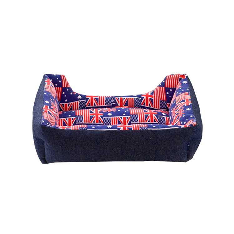 Printed Canvas Dog Bed Sofa British Pet Bed Waterproof Dog Beds Cat