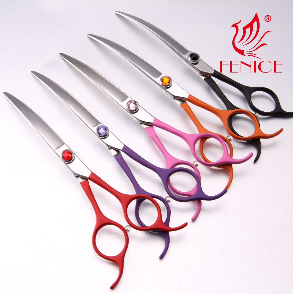 Professional Japanese Pet Grooming Shears Dog Beauty Curved Scissors 65 Inch