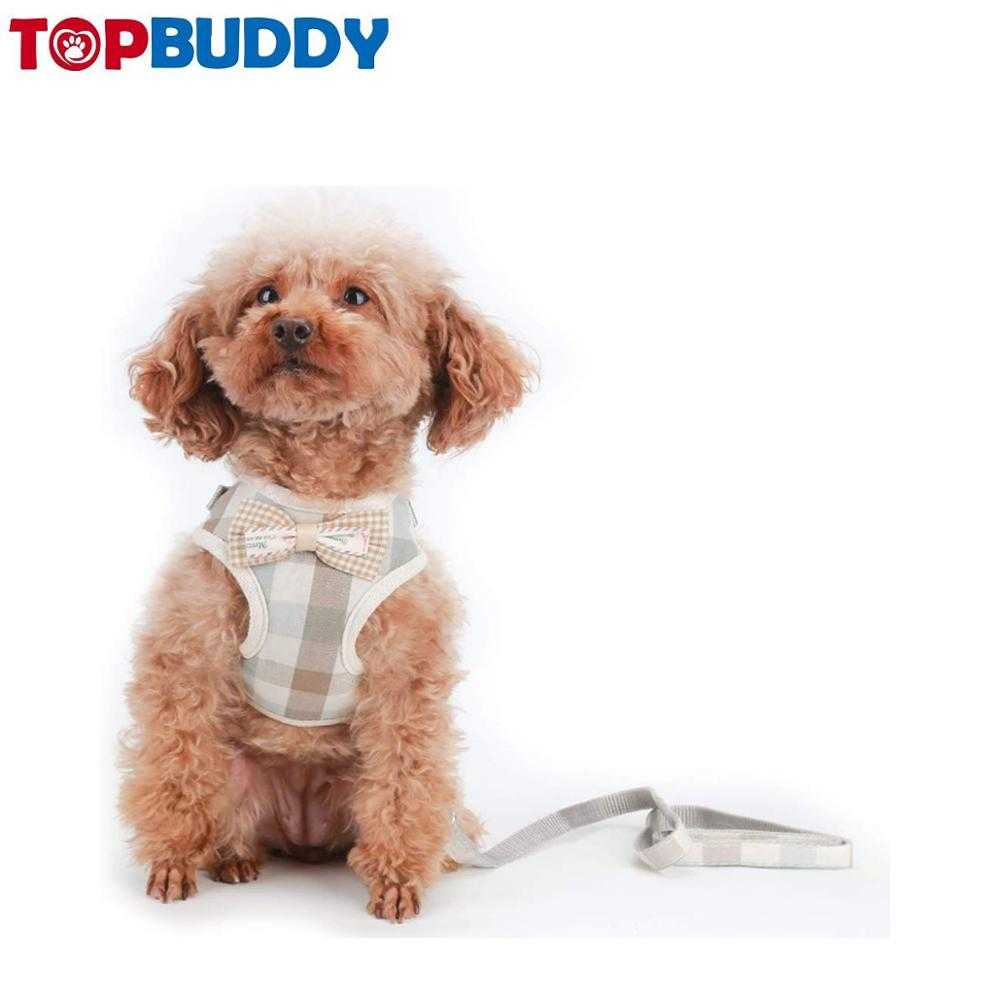 Puppy Padded Mesh Front Vest With Leash Adjustable Pets NoPull Walking Harness With Cute Bows Small Dogs