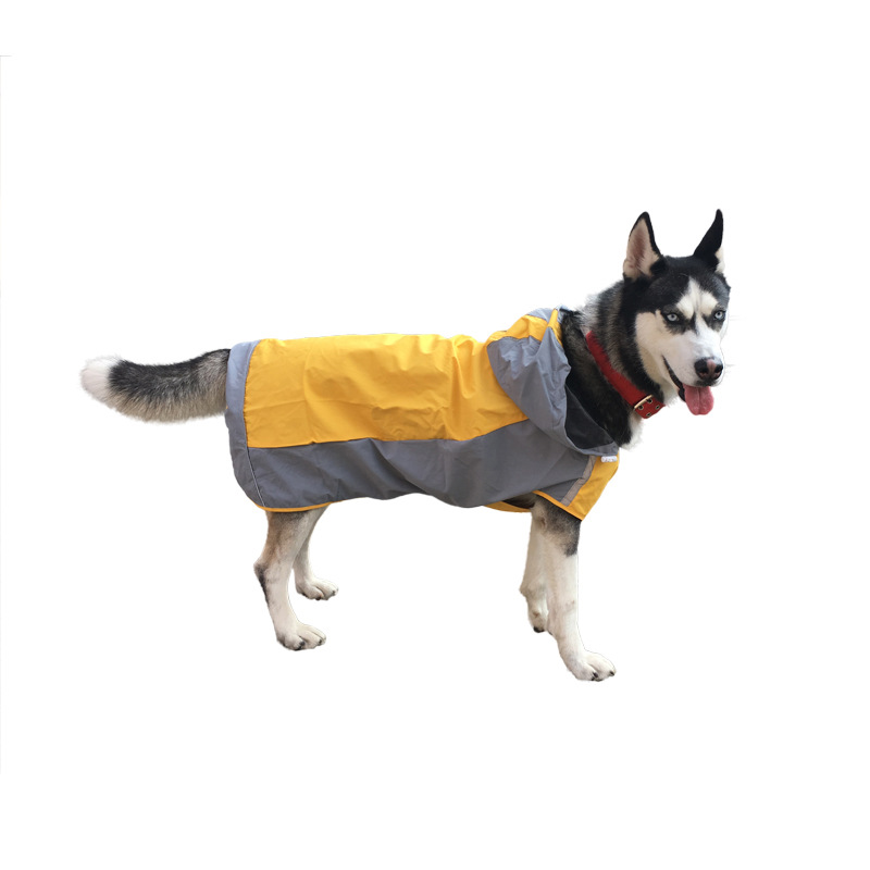 Quickdrying Doublelayer Reflect Light Big Dog Raincoat Coldproof Outdoor Dog Jacket Pet Clothes Dog Clothes