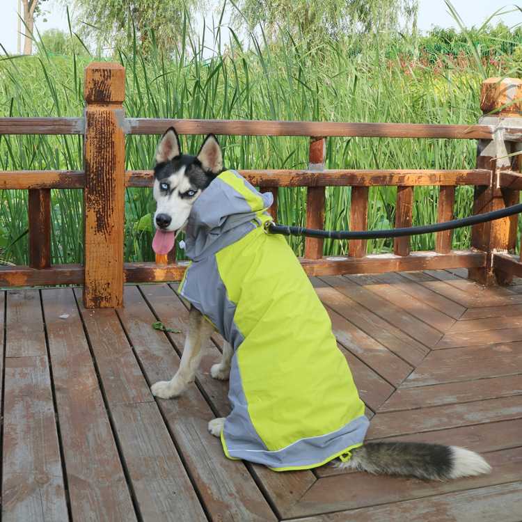 Quickdrying Doublelayer Reflect Light Big Dog Raincoat Coldproof Outdoor Dog Jacket Pet Clothes Dog Clothes