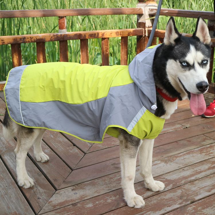 Quickdrying Doublelayer Reflect Light Big Dog Raincoat Coldproof Outdoor Dog Jacket Pet Clothes Dog Clothes