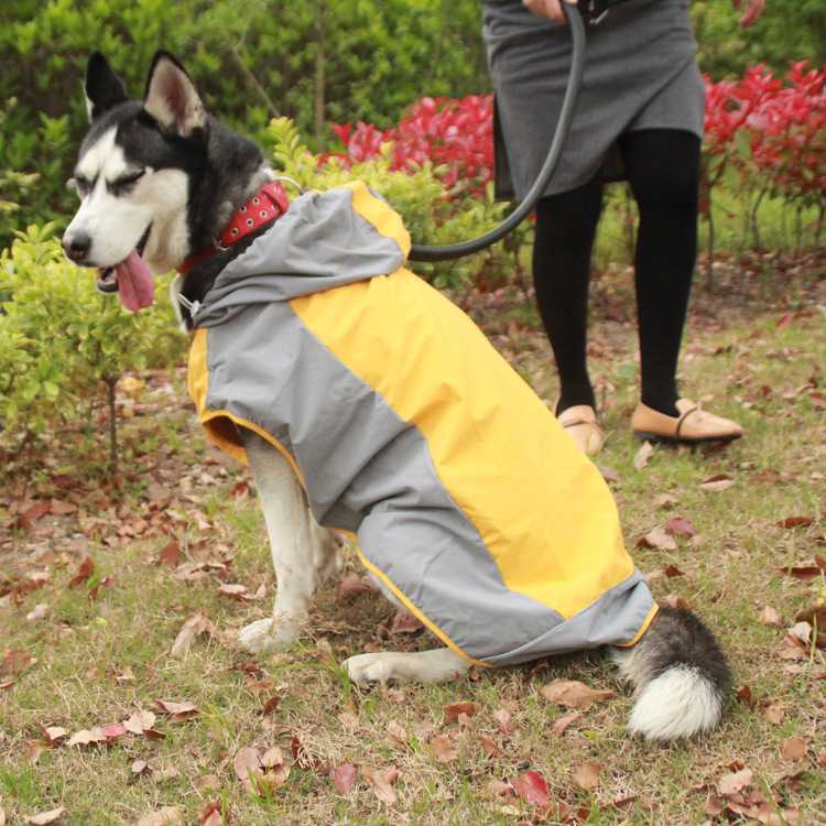 Quickdrying Doublelayer Reflect Light Big Dog Raincoat Coldproof Outdoor Dog Jacket Pet Clothes Dog Clothes