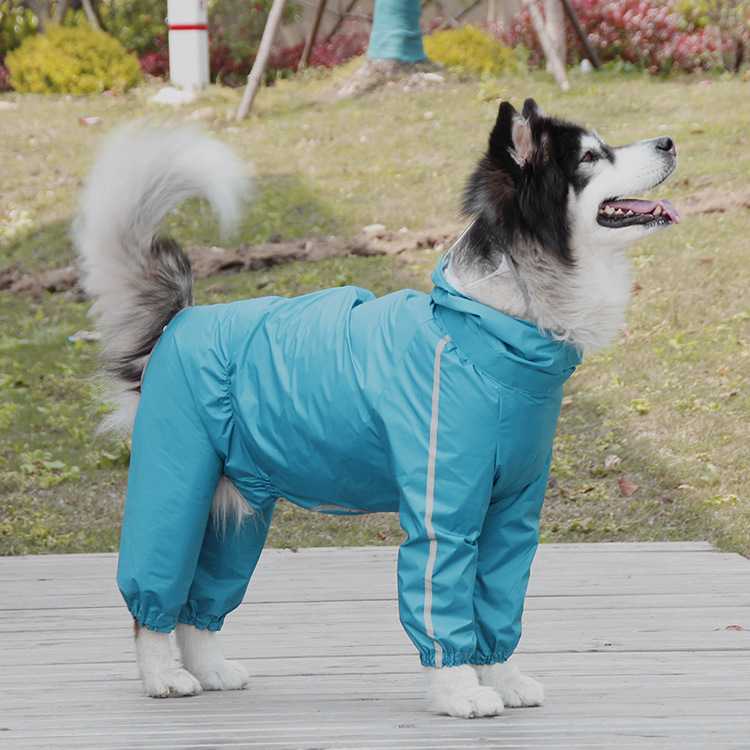 Raincoat Waterproof Dog Coats Jacket Reflective Pet Clothes Big Dog Large Dog