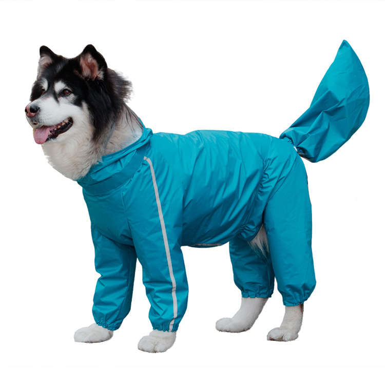 Raincoat Waterproof Dog Coats Jacket Reflective Pet Clothes Big Dog Large Dog
