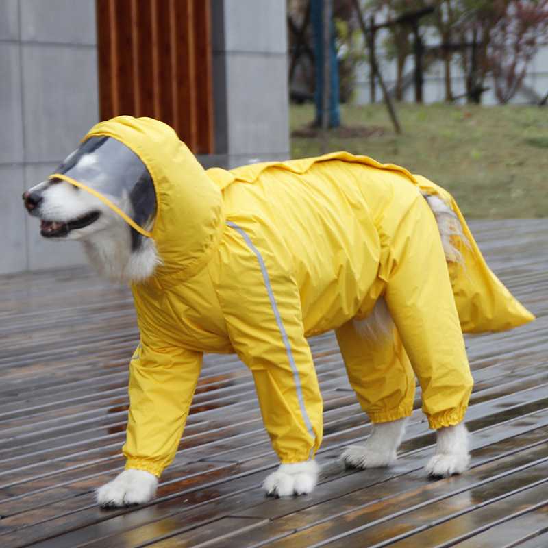 Raincoat Waterproof Dog Coats Jacket Reflective Pet Clothes Big Dog Large Dog