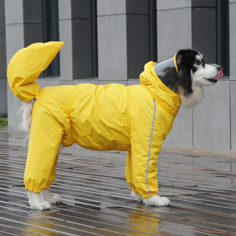 Raincoat Waterproof Dog Coats Jacket Reflective Pet Clothes Big Dog Large Dog