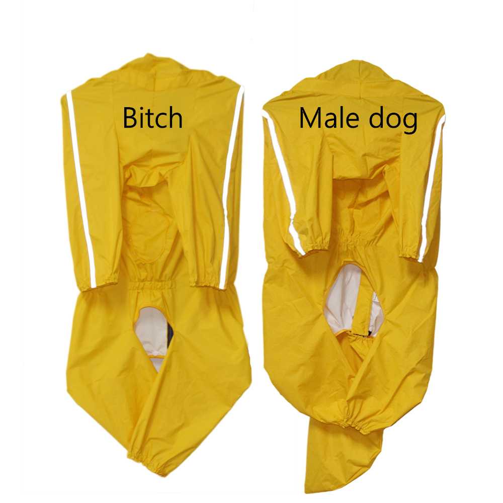 Raincoat Waterproof Dog Coats Jacket Reflective Pet Clothes Big Dog Large Dog