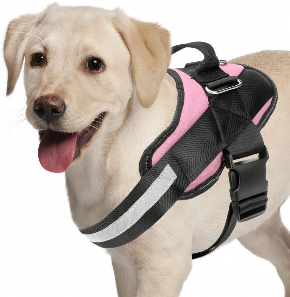 Ready To Ship Large Dog Soft No Pull Adjustable Reflective Dog Pet Harness Leash