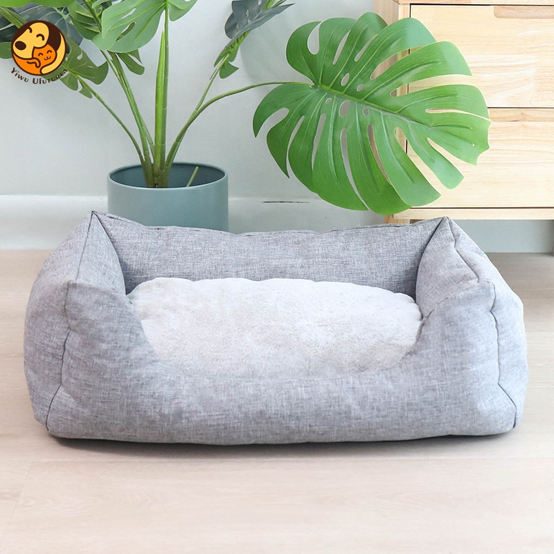 Rectangle Cotton Pet Bed Sofa Warm Soft Dog Sofa Bed Cat Sofa Bed