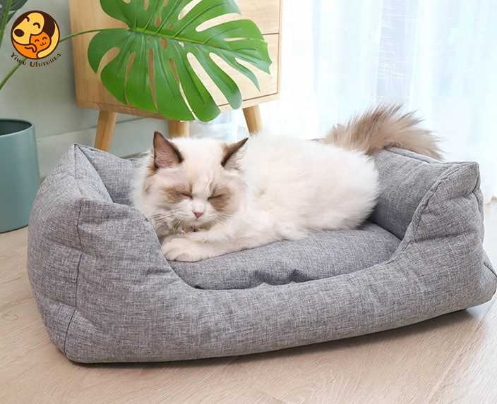 Rectangle Cotton Pet Bed Sofa Warm Soft Dog Sofa Bed Cat Sofa Bed