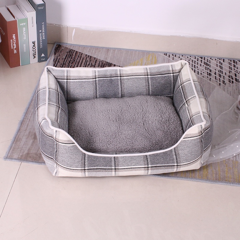 Rectangle Medium 20inches Plaid Non Slip Pet Summer Bed Sofa Easy Clean Pets Beds Chihuahua Teddy Within 5 Kg