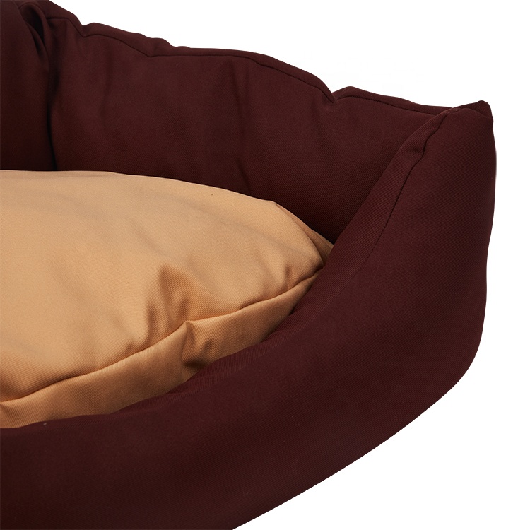 Rectangular Bolster Dog Bed Removable Cover Pet Bed Soft