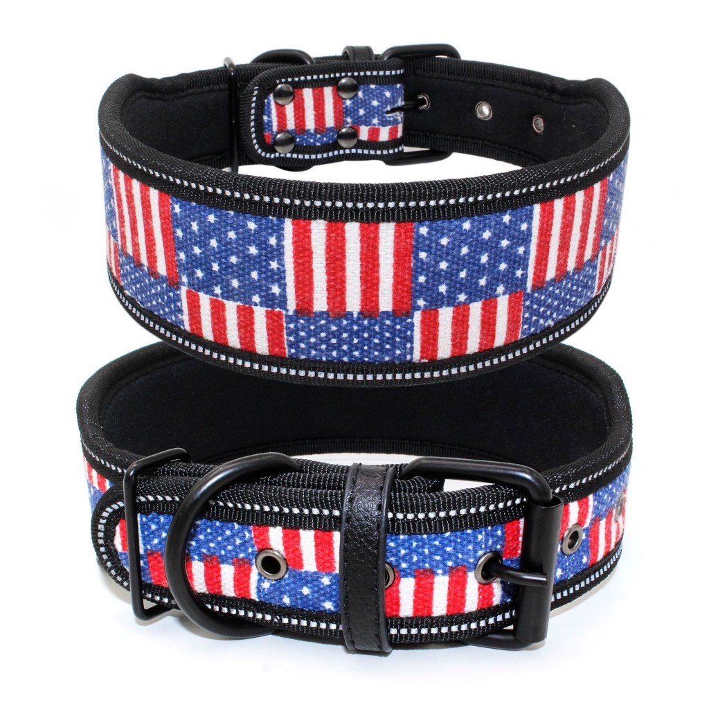 Reflective Multicolor Pet Collar With A Soft Comfort Dog Collar Backed With Dive Material Durable Tensile
