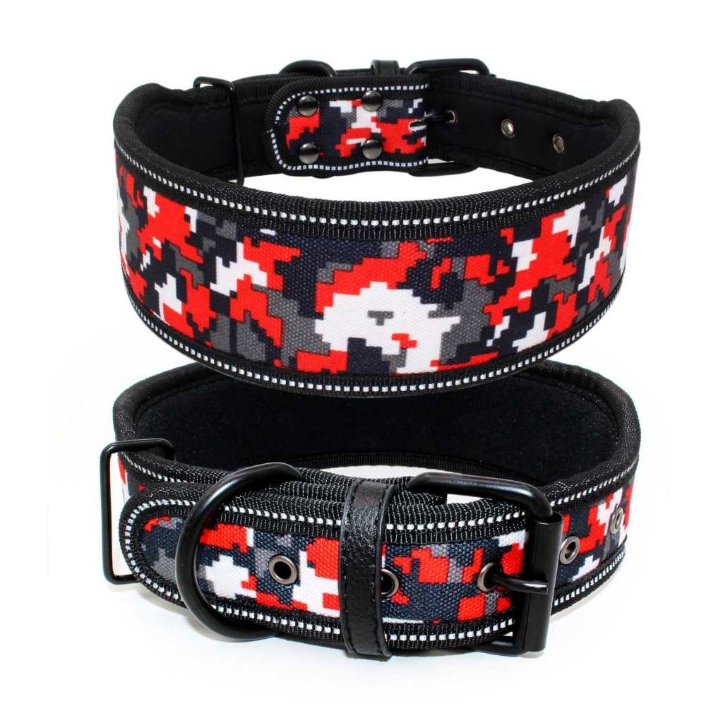 Reflective Multicolor Pet Collar With A Soft Comfort Dog Collar Backed With Dive Material Durable Tensile