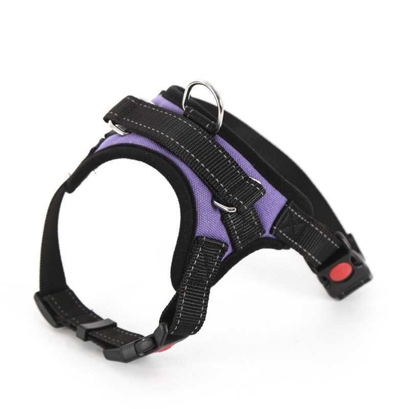 Reflective Nylon Soft Mesh Padded Adjustable No Pull Dog Harness With Handle