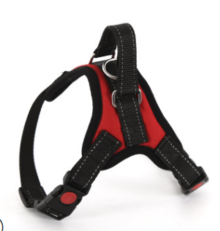 Reflective Nylon Soft Mesh Padded Adjustable No Pull Dog Harness With Handle