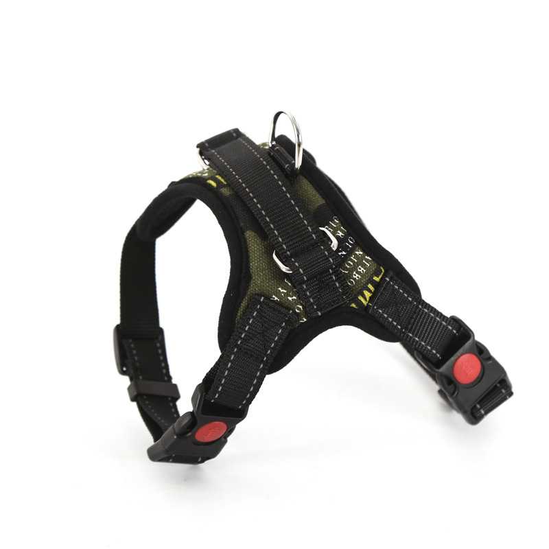 Reflective Nylon Soft Mesh Padded Adjustable No Pull Dog Harness With Handle