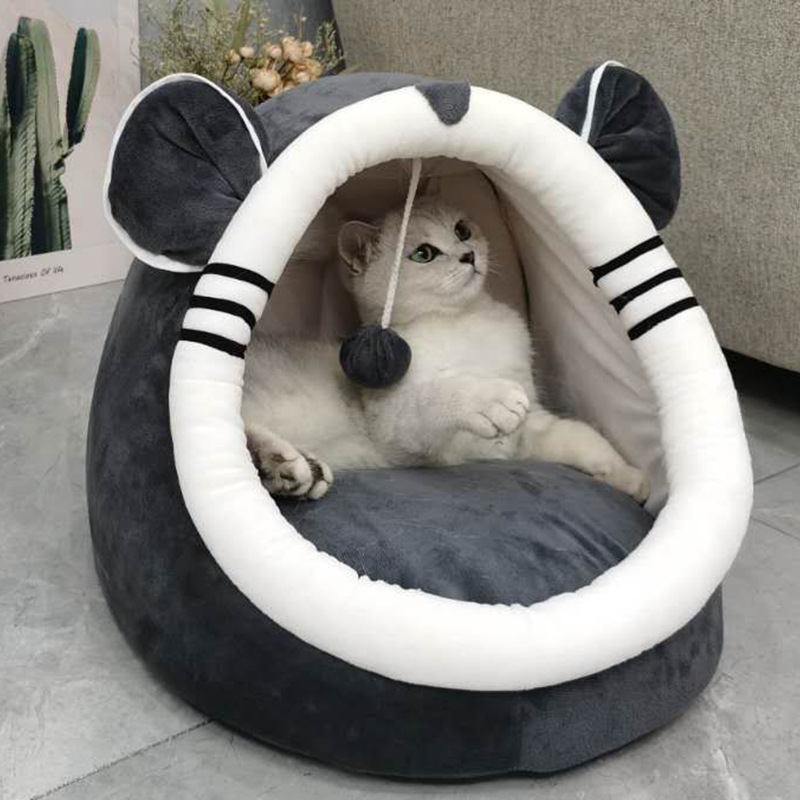 Removable Washable Pet Supplies Autumn Winter Cute Cat Bed Pet
