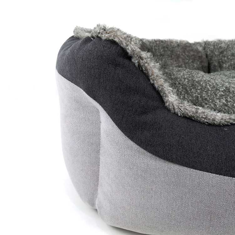 Round Reversible SuperSoft Dog Bed With Machine Washable SlipResistant Oxford Bottom Pet Bed Small Medium Dogs