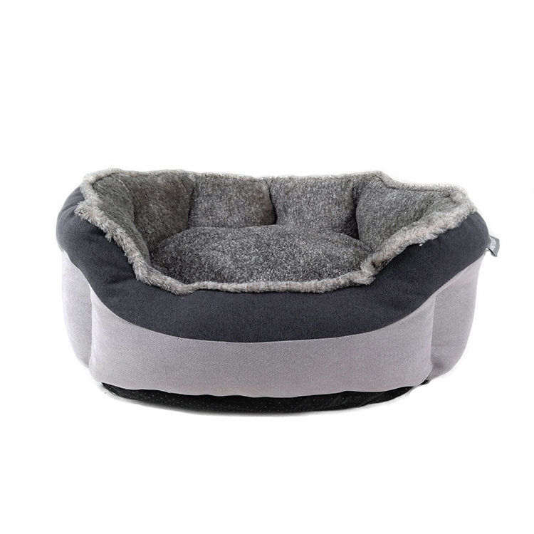Round Reversible SuperSoft Dog Bed With Machine Washable SlipResistant Oxford Bottom Pet Bed Small Medium Dogs