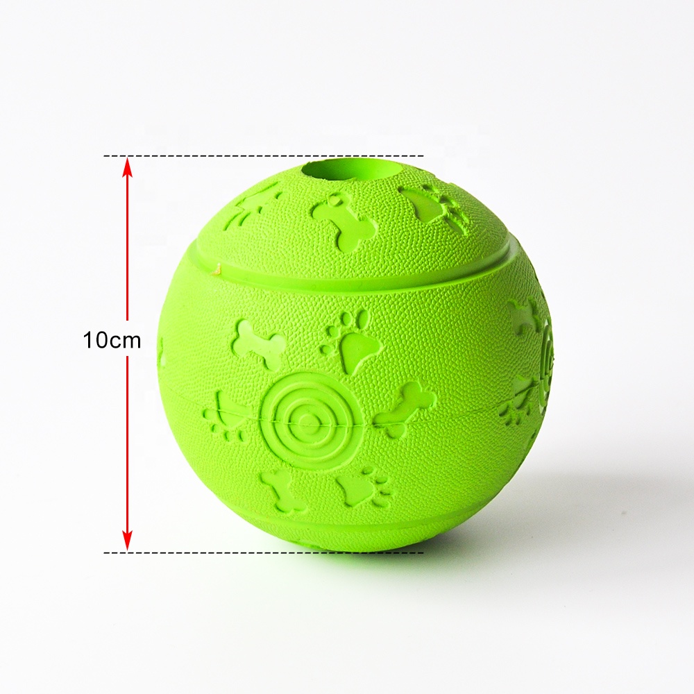 Rubber Indestructible Dog Feed Toy Treat Dispensing Dog Pet Toy Ball