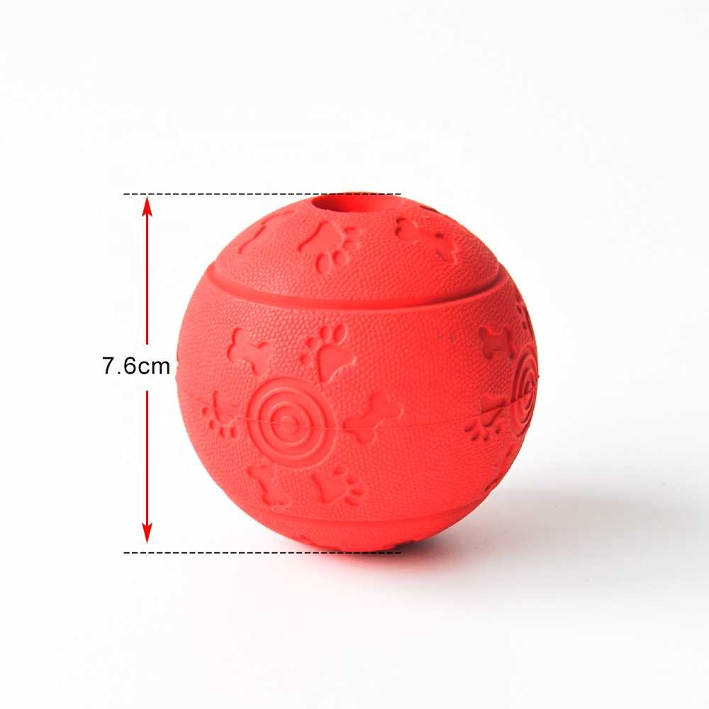 Rubber Indestructible Dog Feed Toy Treat Dispensing Dog Pet Toy Ball