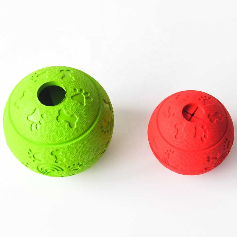 Rubber Indestructible Dog Feed Toy Treat Dispensing Dog Pet Toy Ball