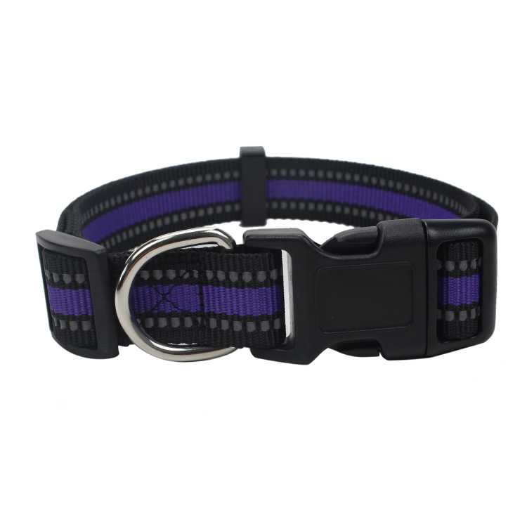 Safety Reflective Nylon Thick Dog Collar Accessories Multicolor Flashing Dog Cat Pet Collar Training