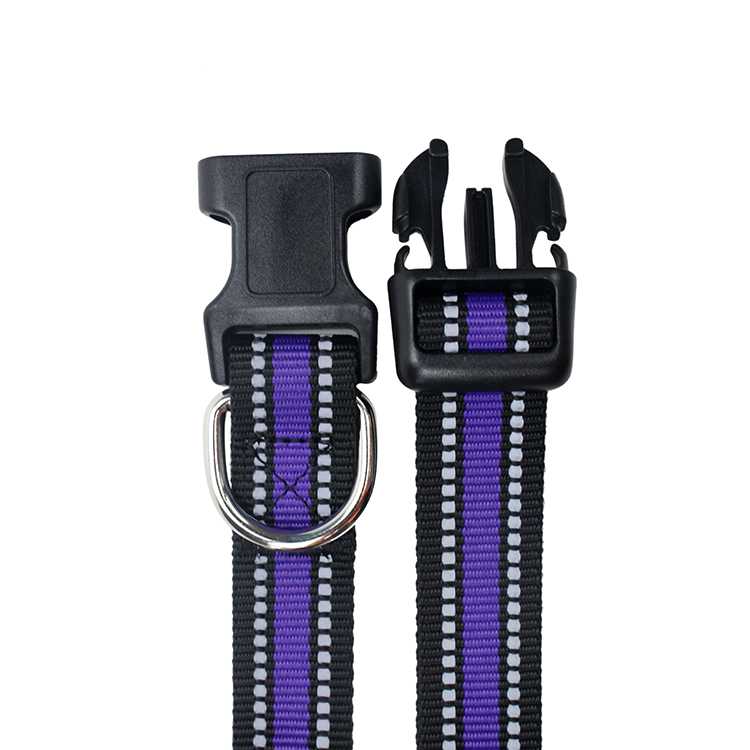 Safety Reflective Nylon Thick Dog Collar Accessories Multicolor Flashing Dog Cat Pet Collar Training