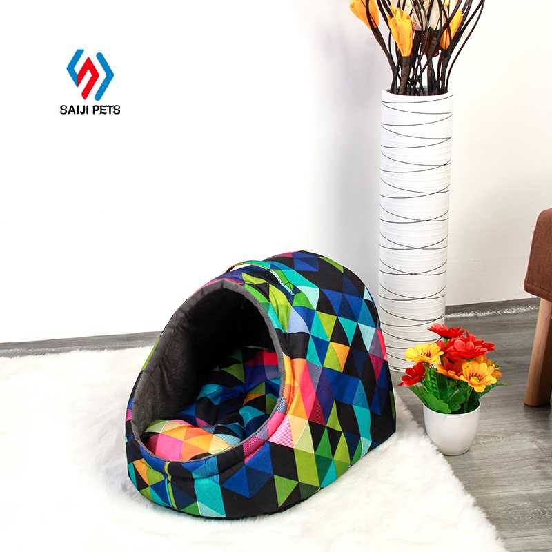 Saiji All Weather Dual Use Oxford Fabric Small Sofa Pet House Dog Cat Bed Sale