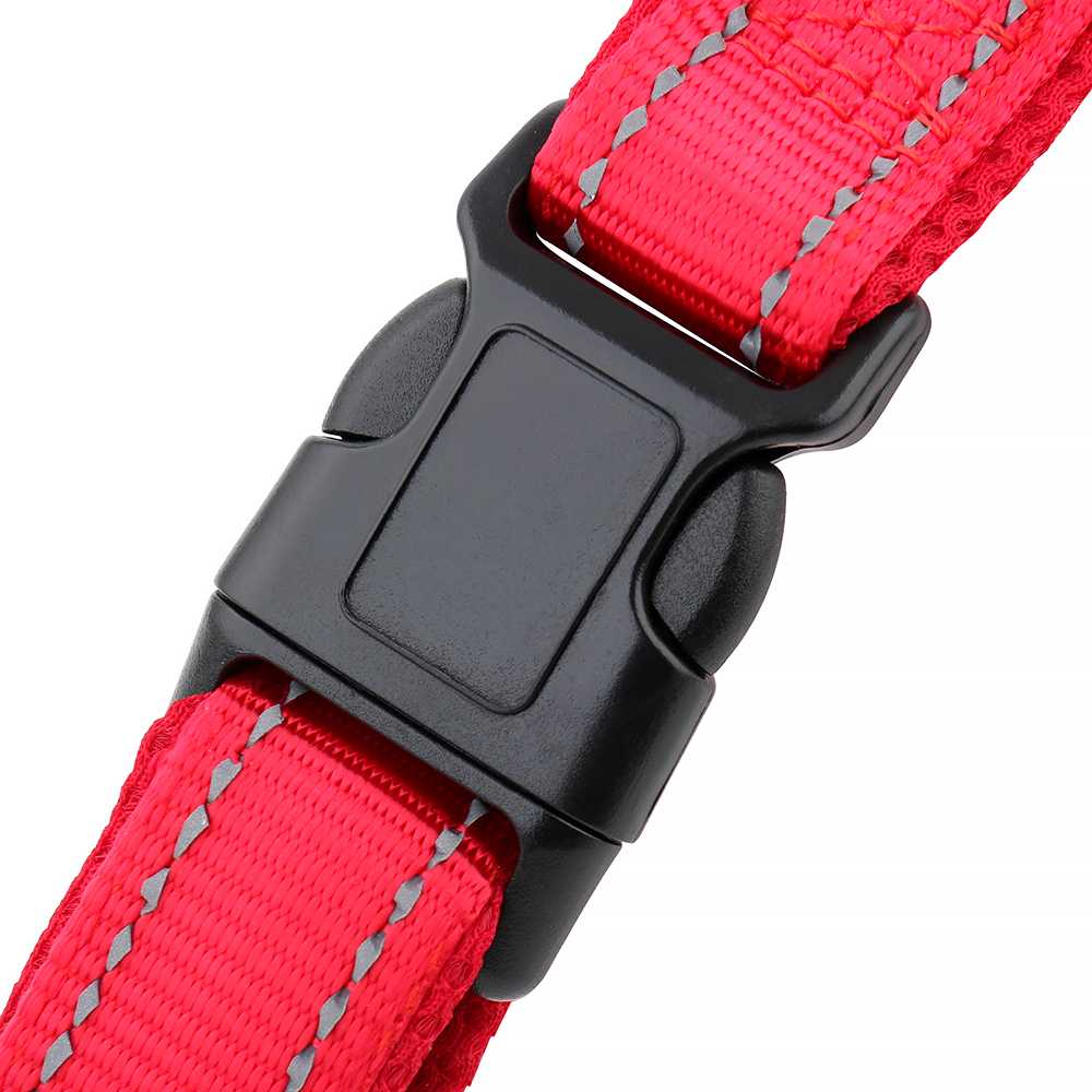 Sample Reflective Adjustable Nylon Webbing Padded Tactical Training Pet Dog Collar With Mesh Padding