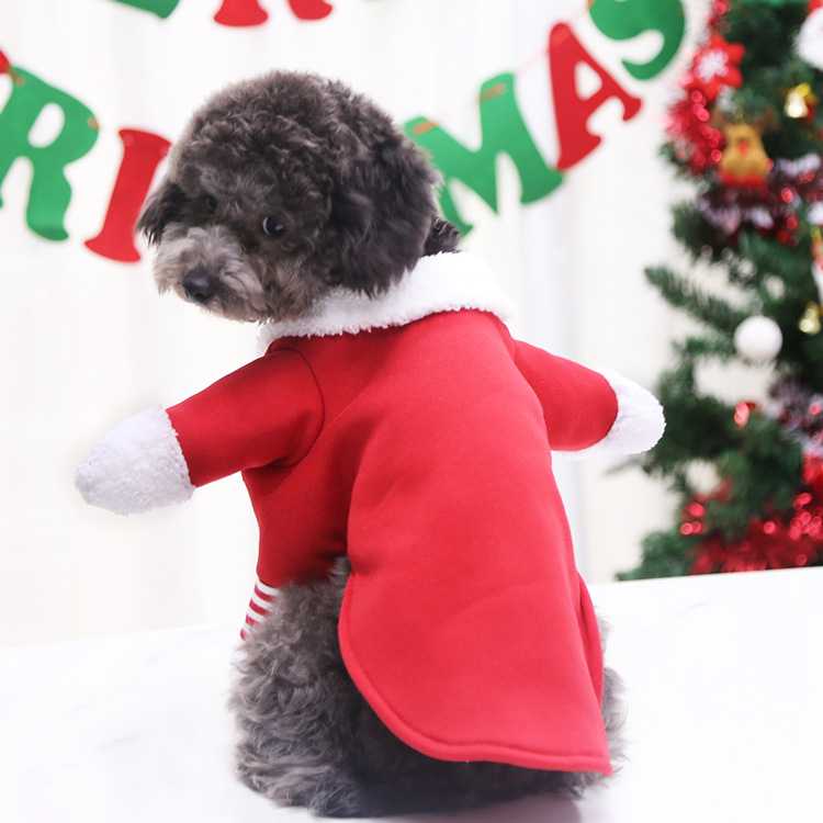 Santa Dog Costume Chihuahua Yorkshire Poodle Christmas Pet Clothes Winter Hoodie Coat Clothes Dog Pet Clothing