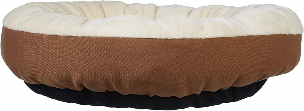 Simple Soft Plush Material Customize Color Logo Solid Donut Pet Bed