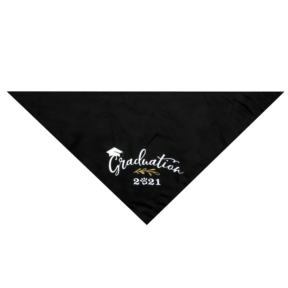 Single Layer Handsome Black Tuxedo Printed Cat Dog Bandana Pet Saliva Towel