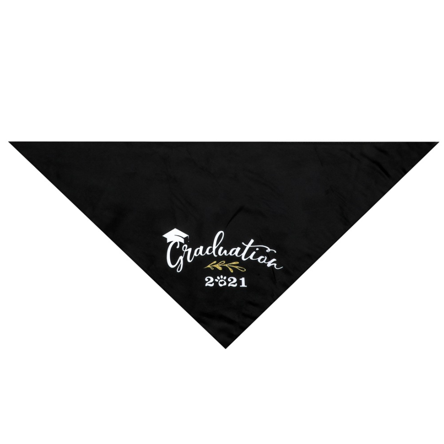 Single Layer Handsome Black Tuxedo Printed Cat Dog Bandana Pet Saliva Towel