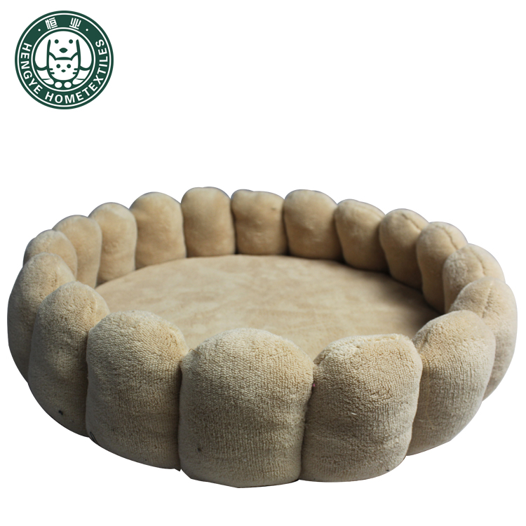 Sleep Soft Plush Dog Bed Round Shape Sleeping Bag Kennel Cat Puppy Sofa Bed Pet House Winter Warm Beds Cushion