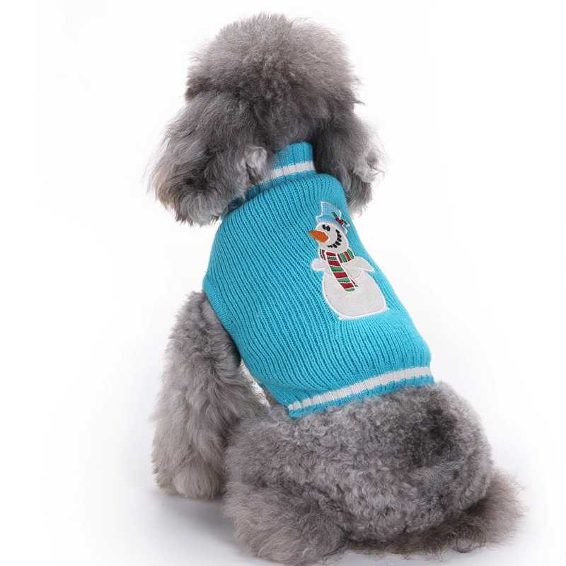 Snowflakes Pets Knitted Clothes Jacquard Cardigan Christmas Pets Knitted Acrylic Pet Clothing Dog Clothes Knitted Sweater