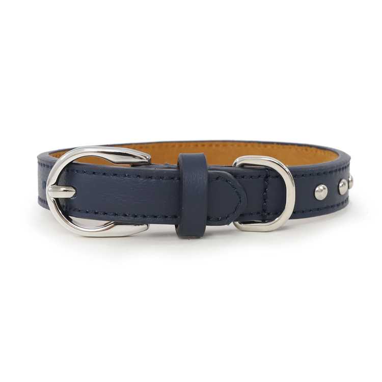 Soft Adjustable PU Leather Rivets Pet Collar Studded Sturdy Metal Buckle Cat Collar Small Dog Cat Puppy